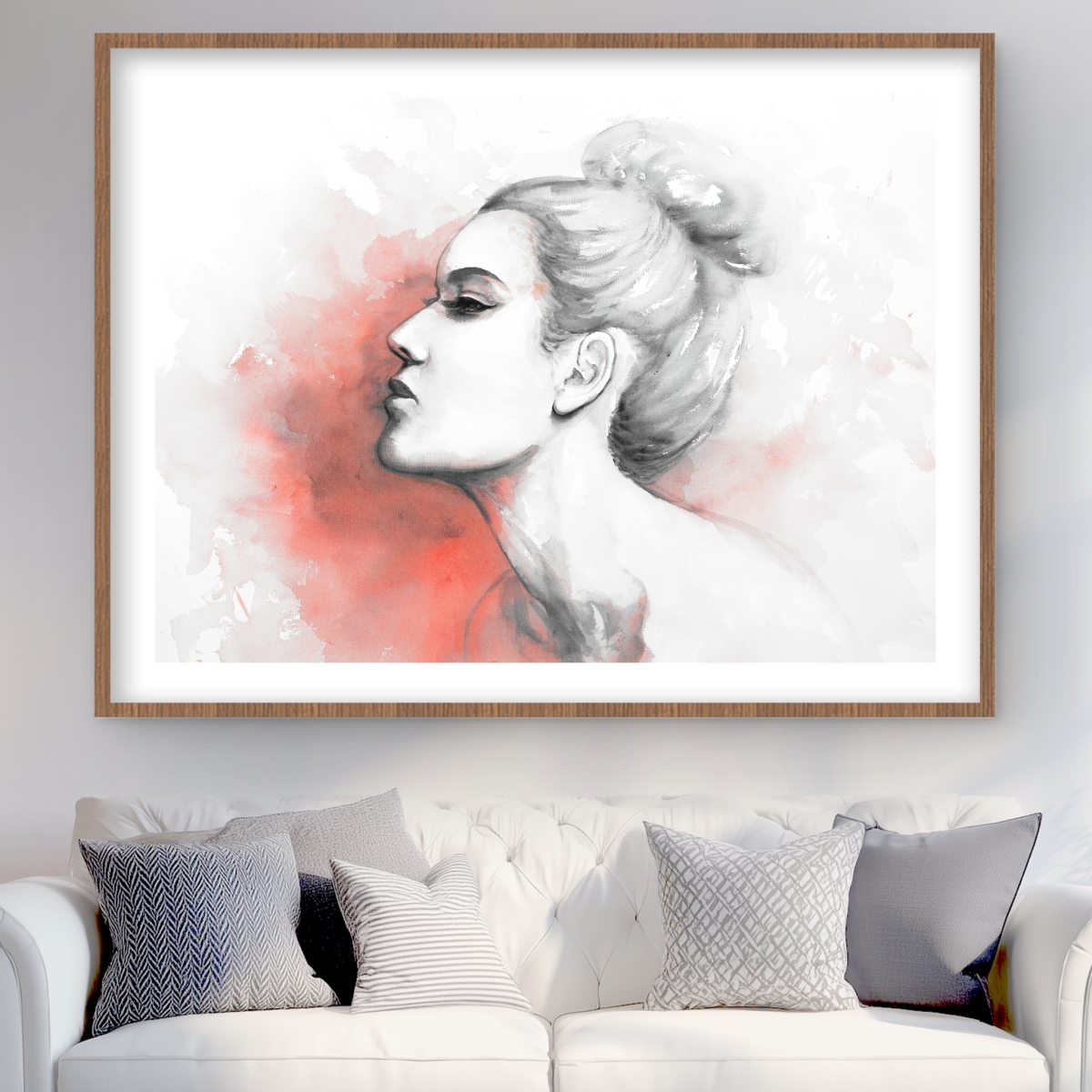 C1FM3648M3E876 36 x 48 in. Deliberation - Figurative Illustrative Framed Matted Print