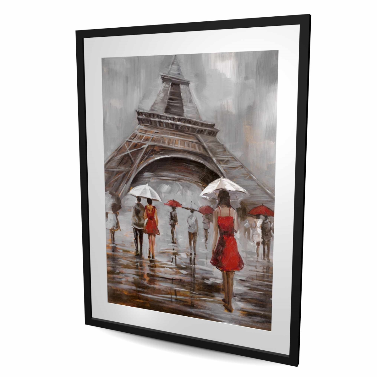 C1FM364816MFTI 36 x 48 in. Near the Eiffel Tower - Architecture Gray Framed Print Decor