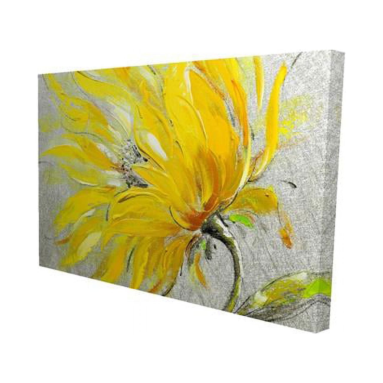 20 x 30 in. Yellow Flower-Print on Canvas
