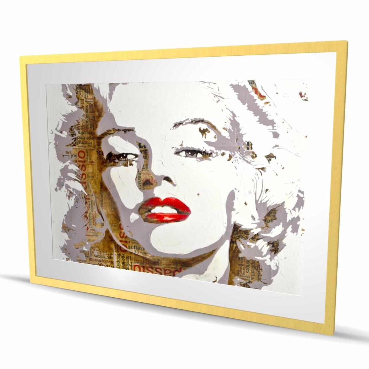 C1FM36482AFHFV 36 x 48 in. Marilyn Monroe Typography Pop Art Vintage Framed Print Decor