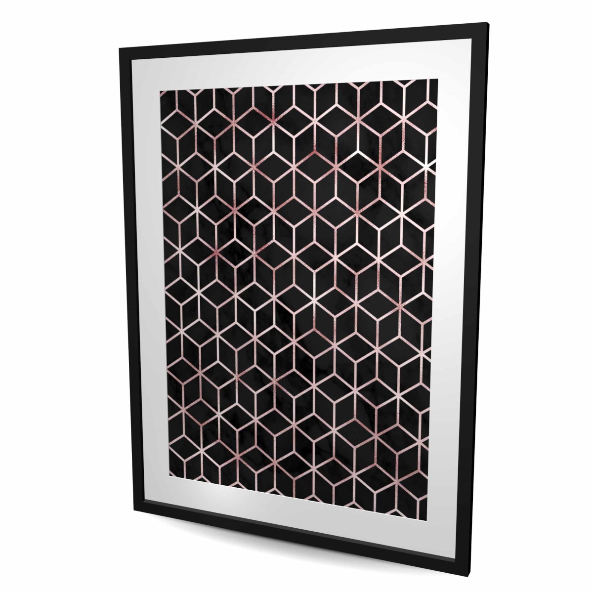 C1FM3648PFBHQ7 36 x 48 in. Symmetry - Modern Pattern Framed Matted Print for Home Decor