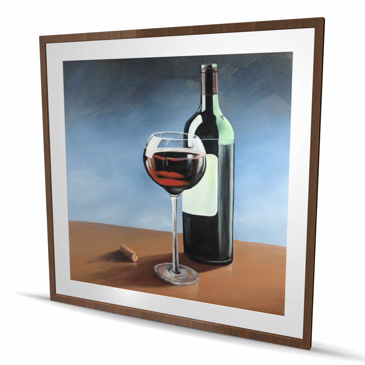 C1FM4848VWI0YQ 48 x 48 in. Bottle of Bourgogne with Wine Glass - Still Life Print