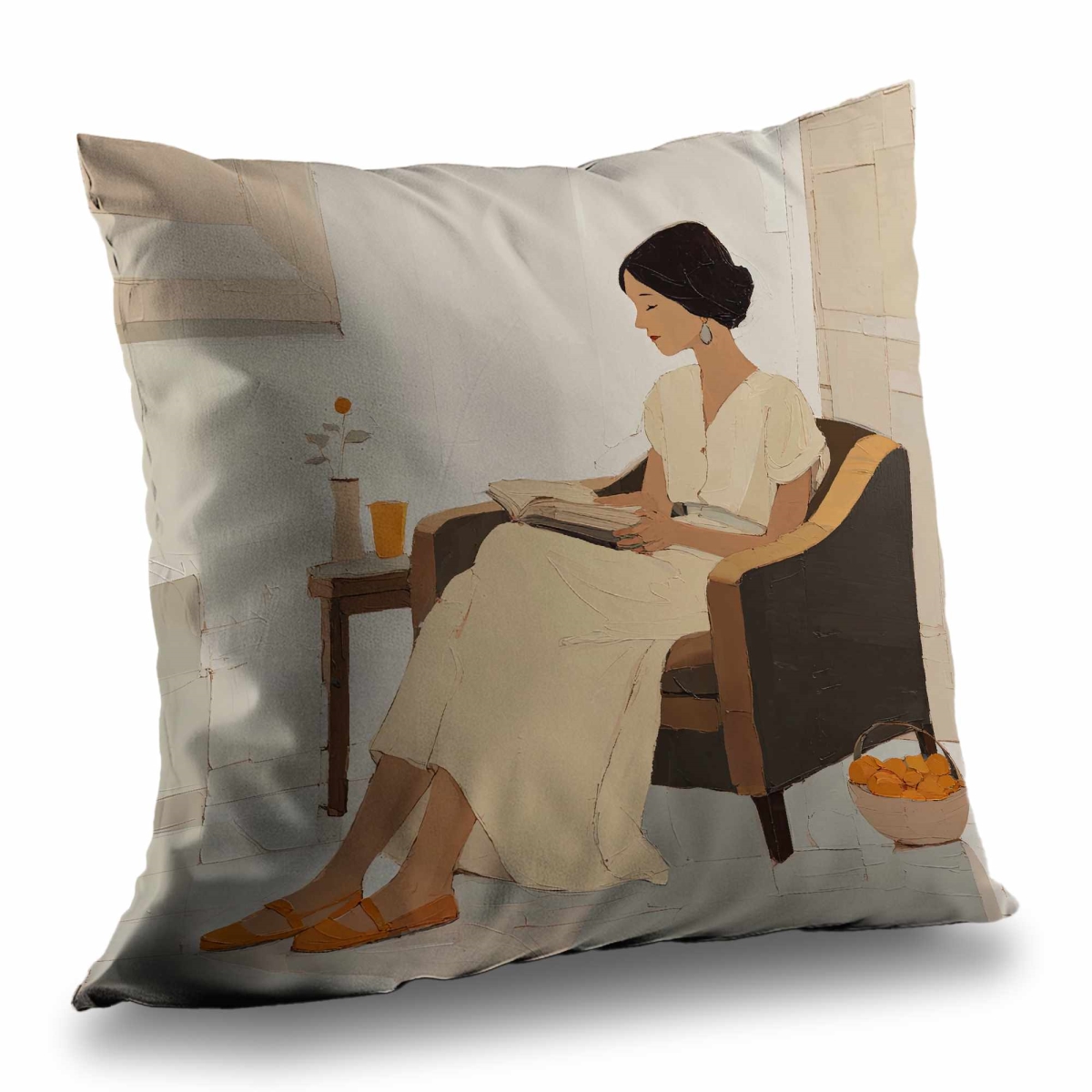 C1PT14148PG8W7 14 x 14 in. Small Break Beige Figurative Poly Twill Throw Pillow Insert