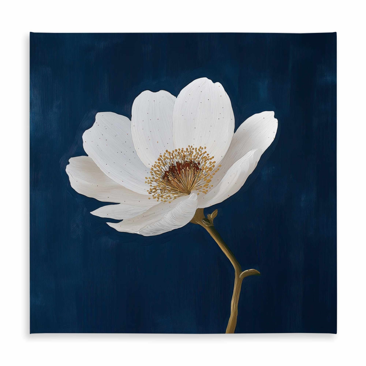 Picture of Begin Home Decor C1TC58581VZSP3 58 x 58 in. Crooked Branch - White Floral Botanical Tablecloth for Decor