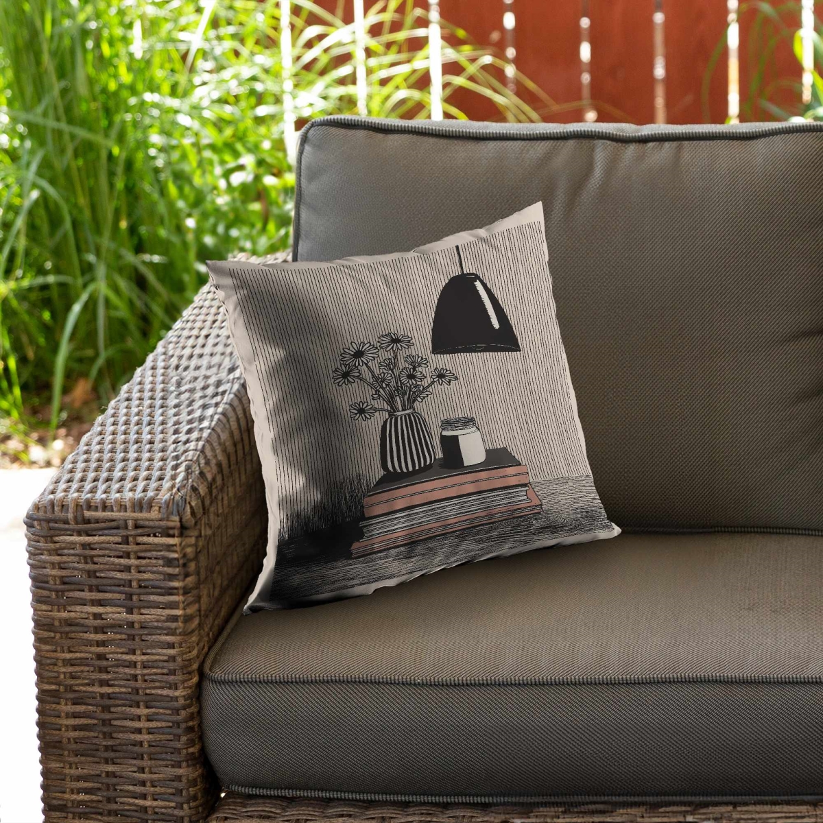 C1PO18183JBPPM 18 x 18 in. On Top Beige Still Life Outdoor Throw Pillow - Home Decor