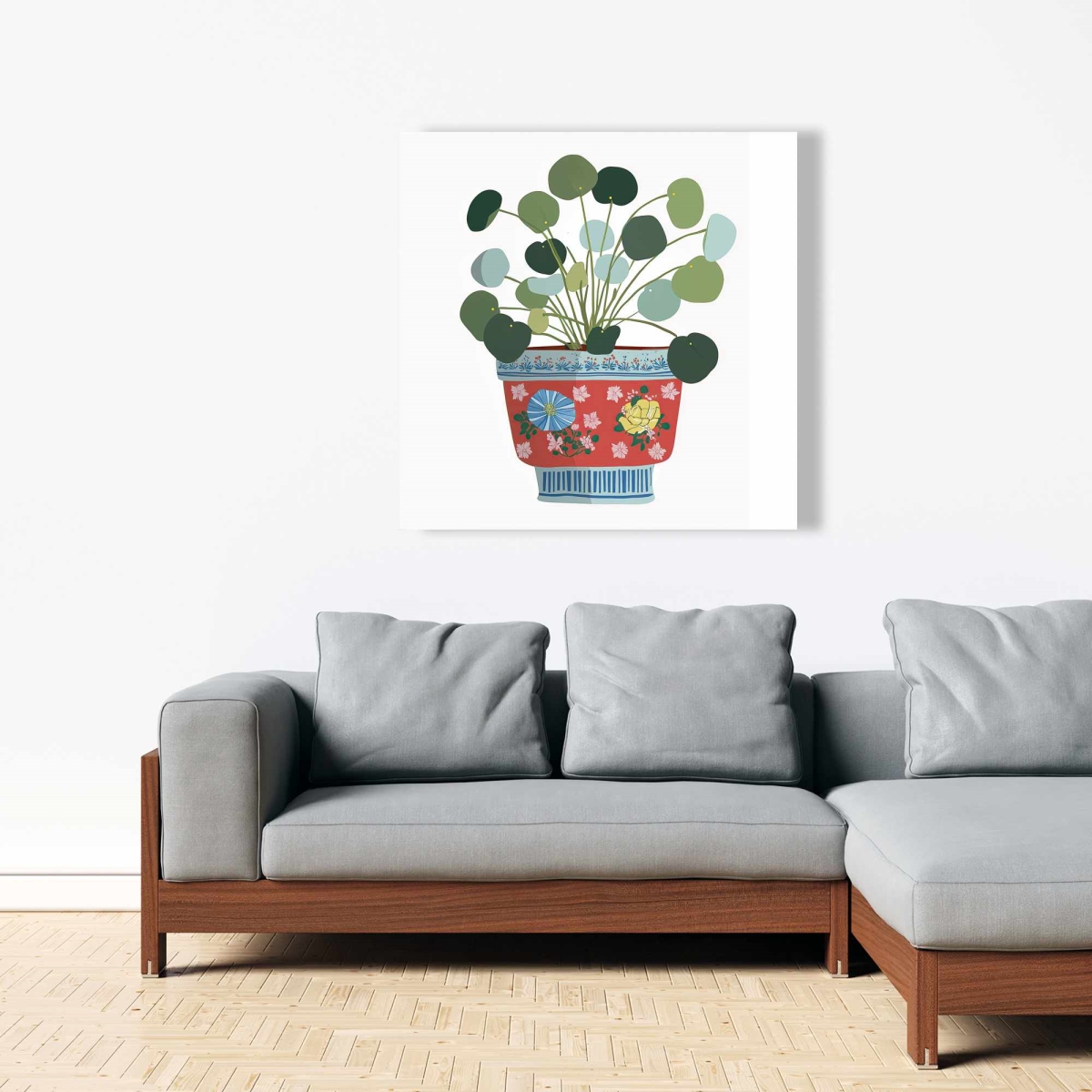 C1RC3636DY3EA2 36 x 36 in. Peperomia - Green Still Life Canvas for Home Decor Art