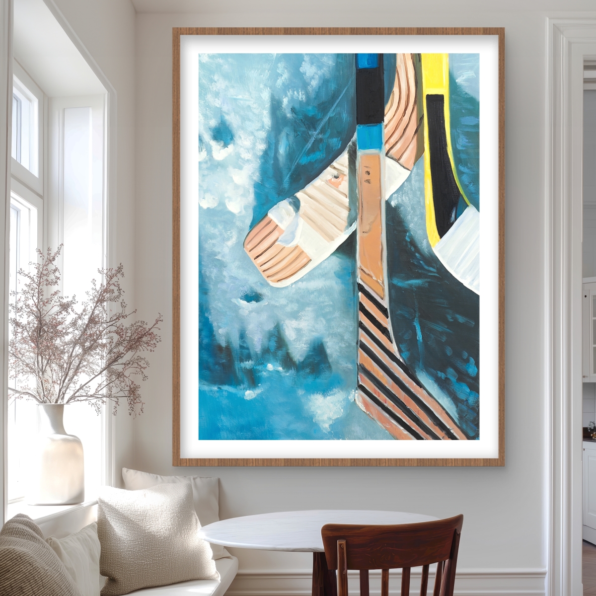 C1FM3648DLT2EL 36 x 48 in. Hockey Sticks - Hyperrealist Man Cave Framed Print for Decor
