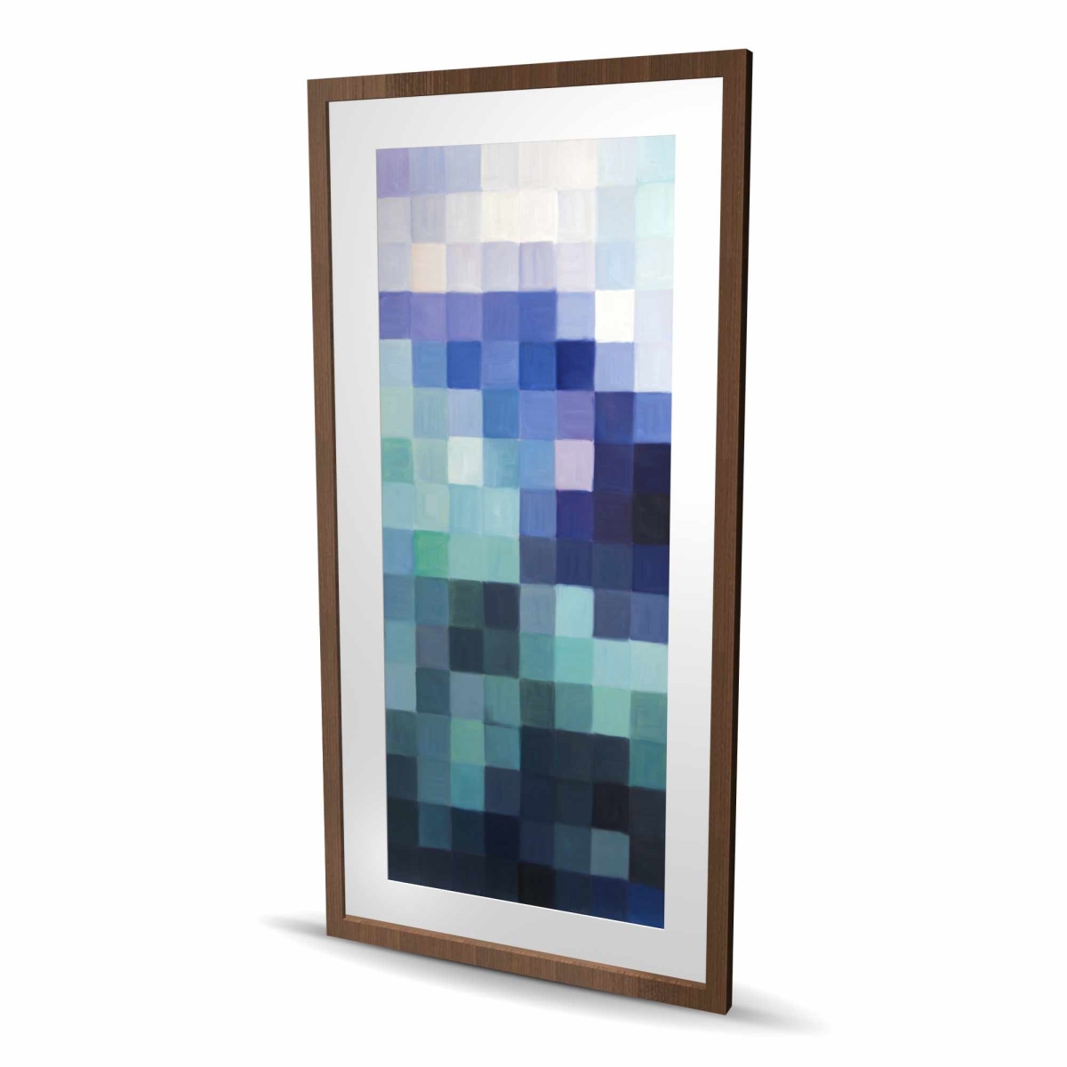 C1FM2448S5Q0QD 24 x 48 in. Pixelized Landscape - Modern Bedroom Framed Print for Decor