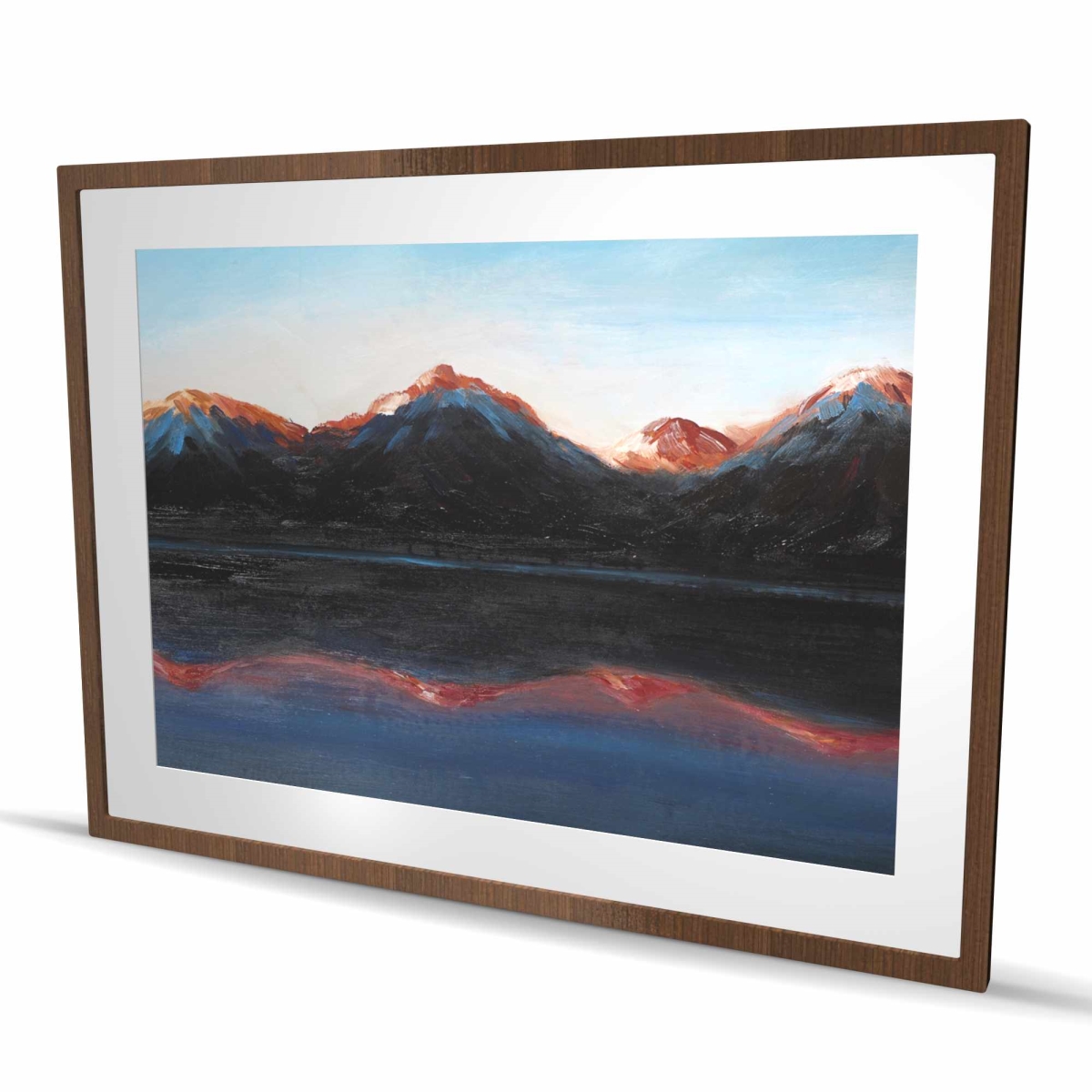 C1FM3648D5V8E4 36 x 48 in. Mountains Landscape Framed Matted Print - Home Decor Art