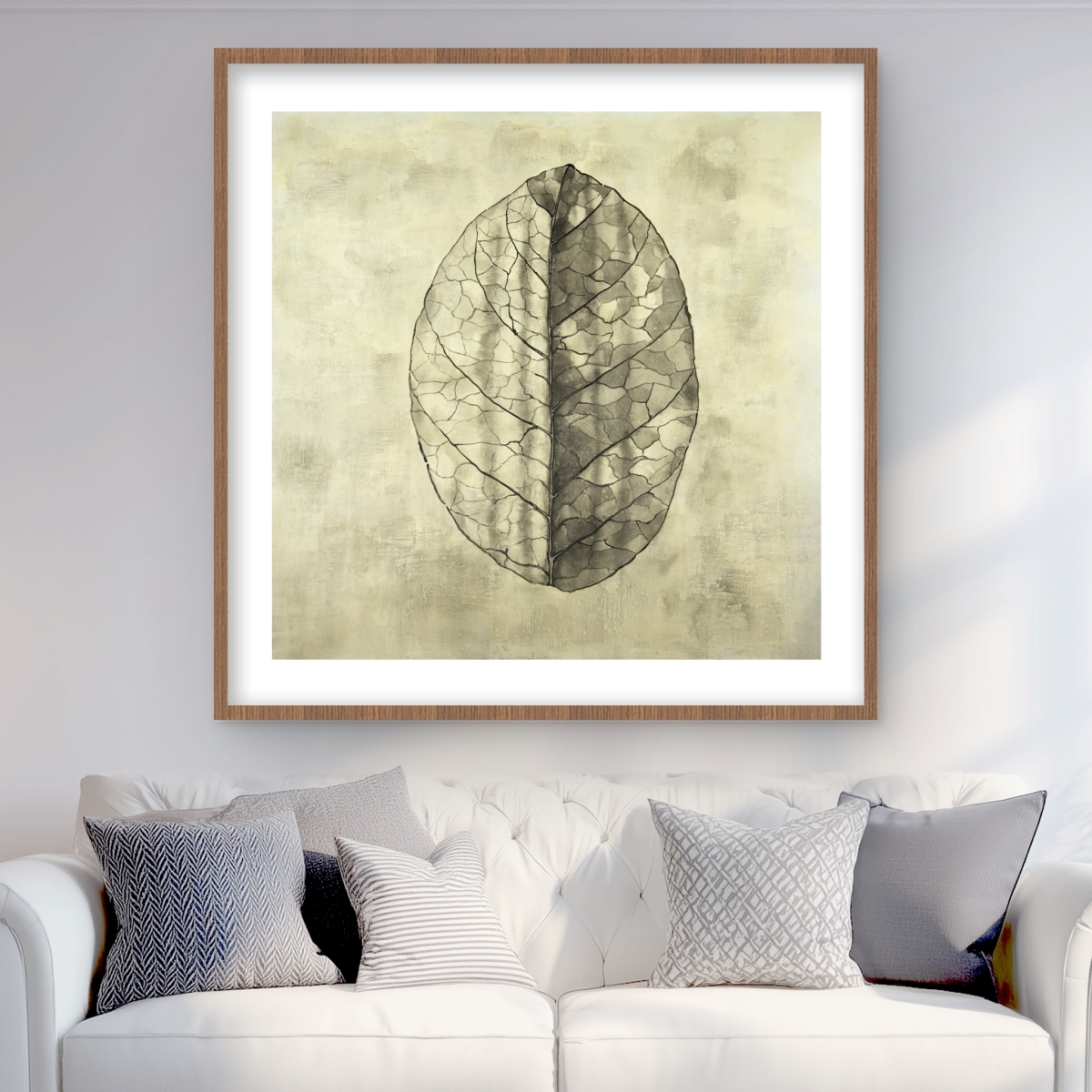 C1FM36366KC3VT 36 x 36 in. Translucent - Rustic Floral Botanical Framed Print for Decor