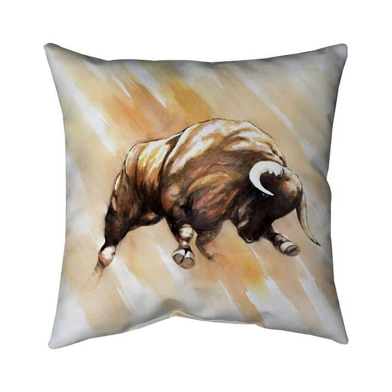 16 x 16 in. Bull to Attack-Double Sided Print Indoor Pillow Cover