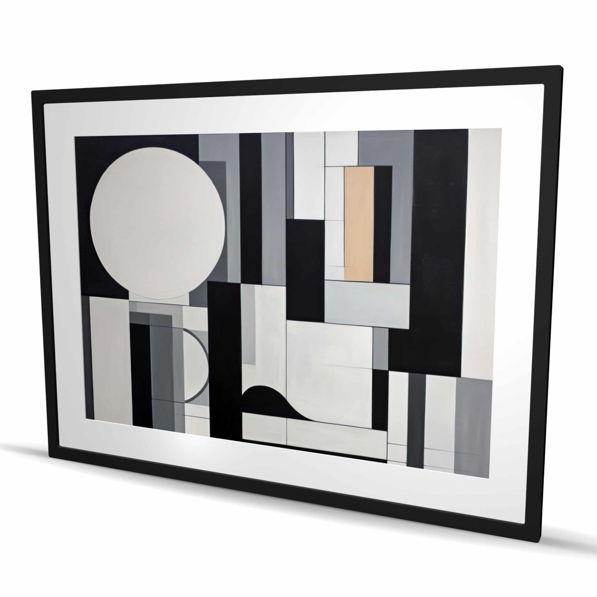 C1FM3648JJOFA7 36 x 48 in. Overload - Shapes Office Framed Matted Print - Home Decor