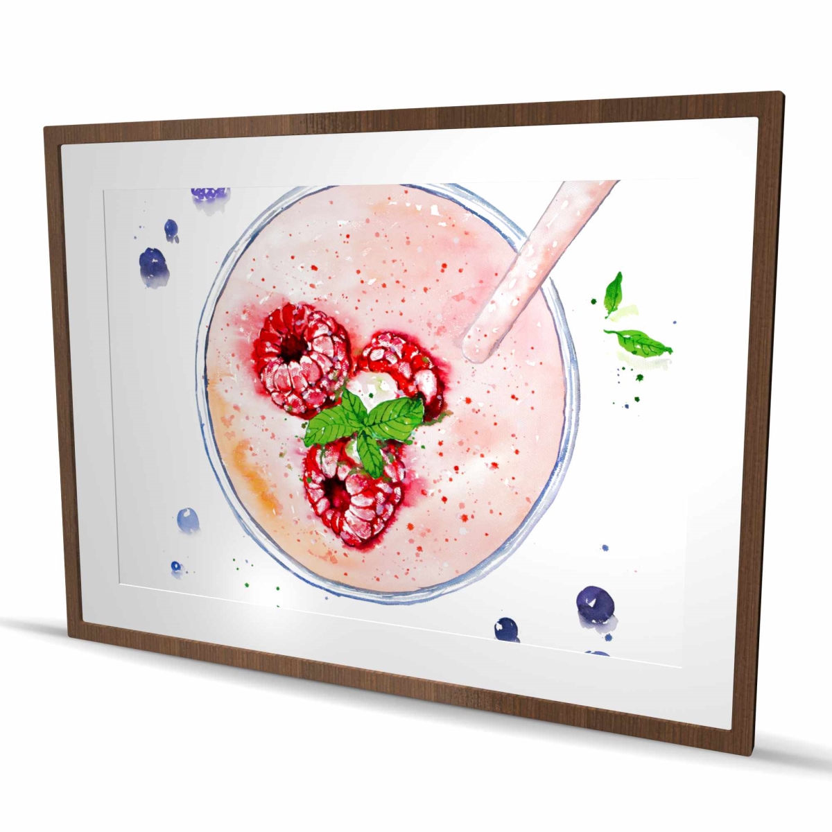 C1FM3648KUY755 36 x 48 in. Strawberry & Raspberry Smoothie Print - Kitchen Decor Art