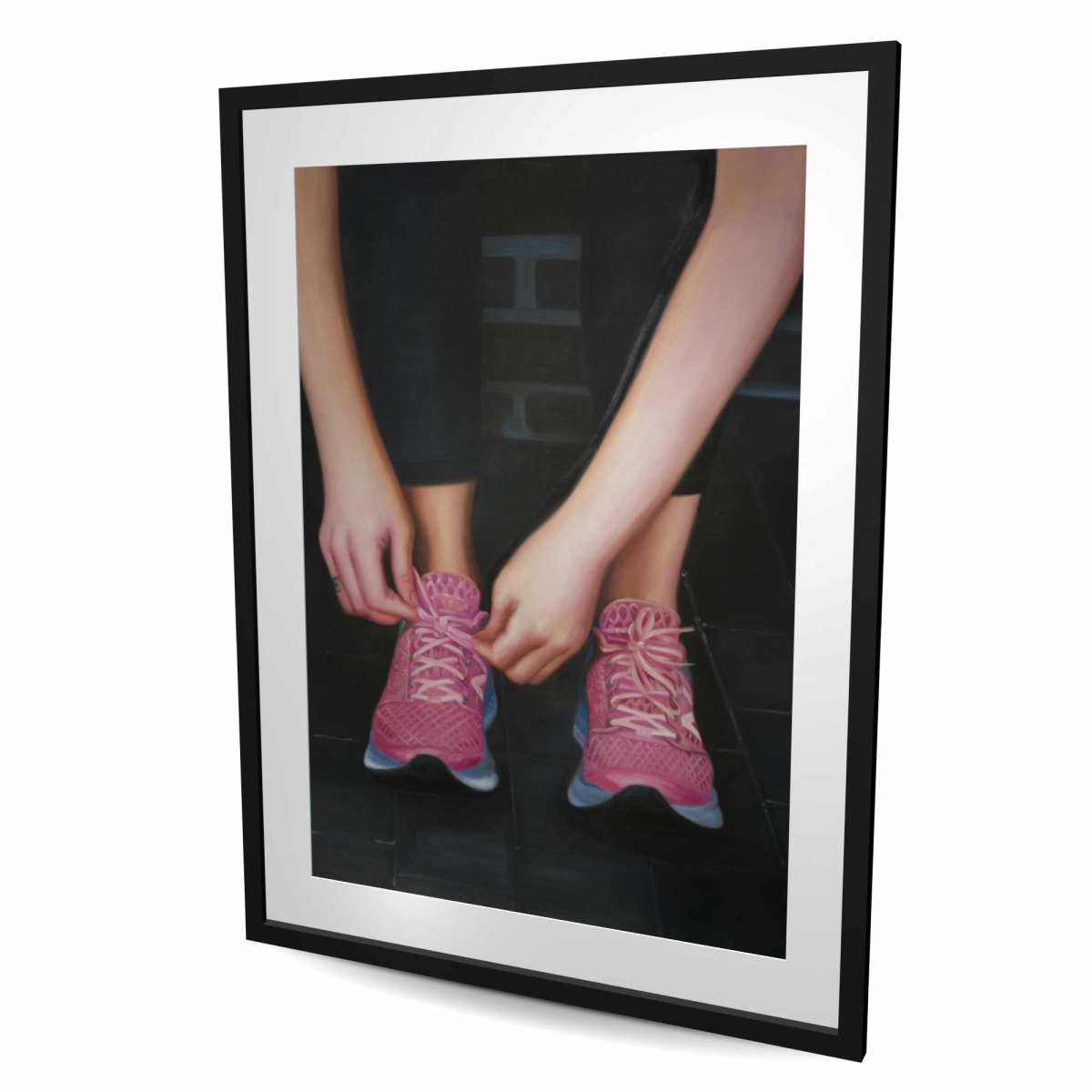 C1FM36484CUXWP 36 x 48 in. Ready for the Race - Hyperrealist Office Framed Print Decor
