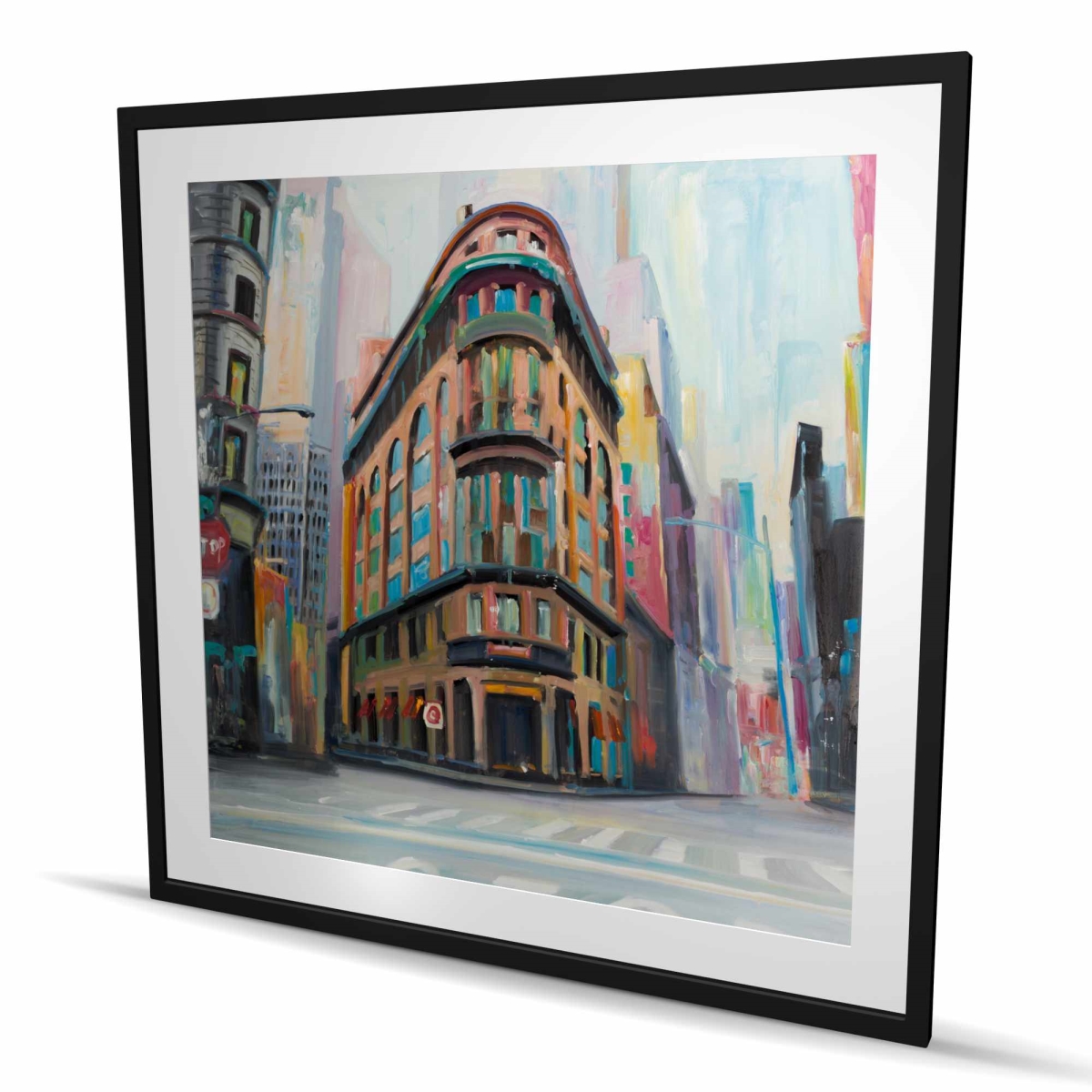 C1FM4848IRYHVA 48 x 48 in. Building Architecture in   York - Framed Matted Print