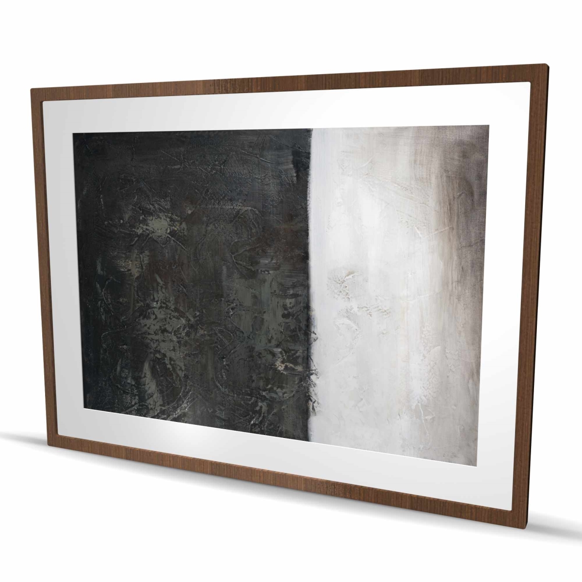 C1FM36481250YE 36 x 48 in. Abstract Shape - Framed Matted Print for Home Decor