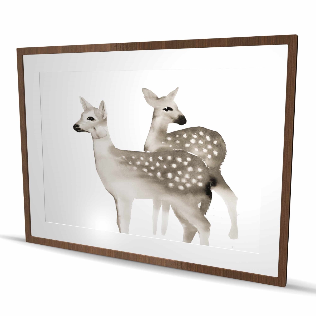 C1FM3648540SFS 36 x 48 in. Brown Faons - Rustic Framed Matted Print for Home Decor