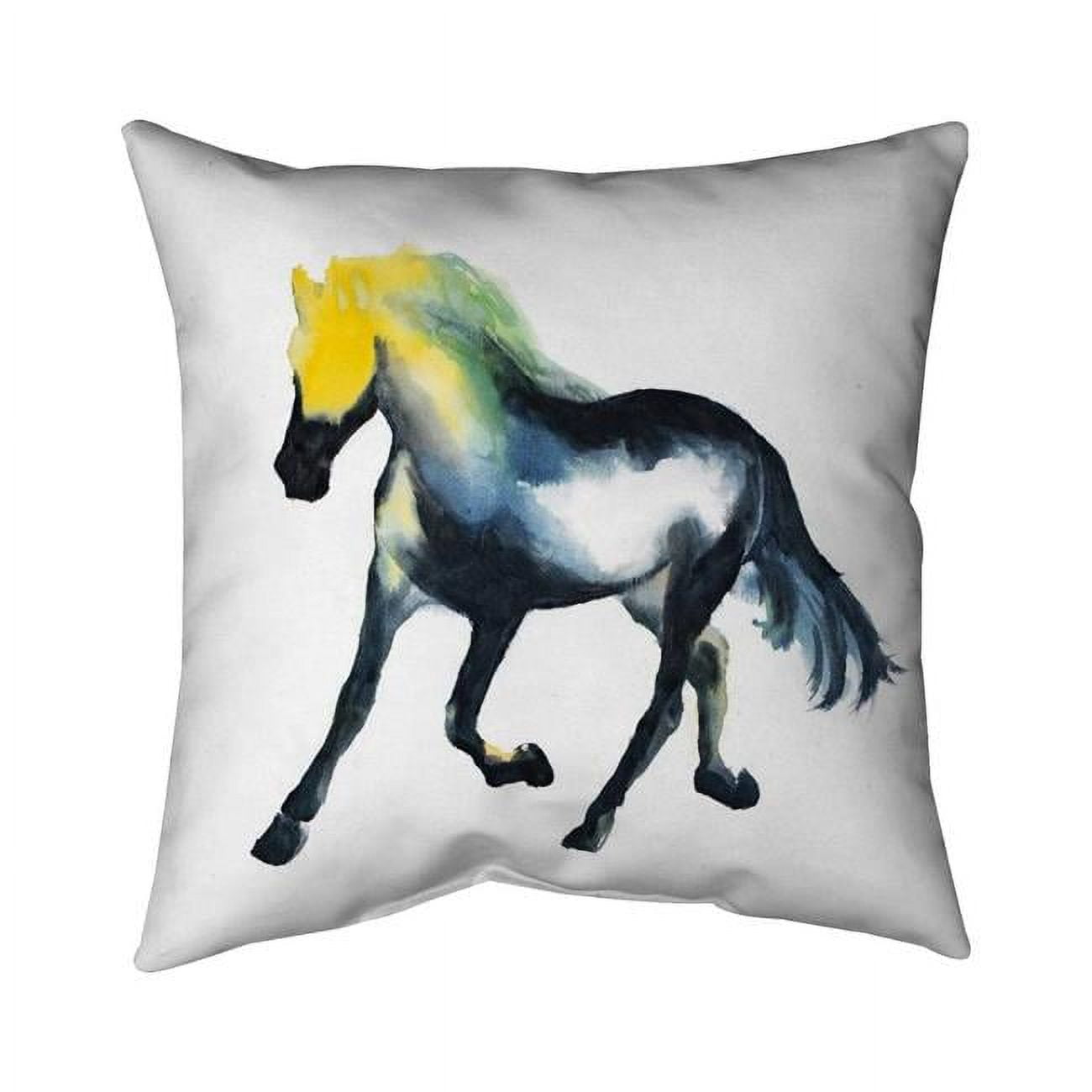16 x 16 in. Galloping Horse-Double Sided Print Indoor Pillow Cover
