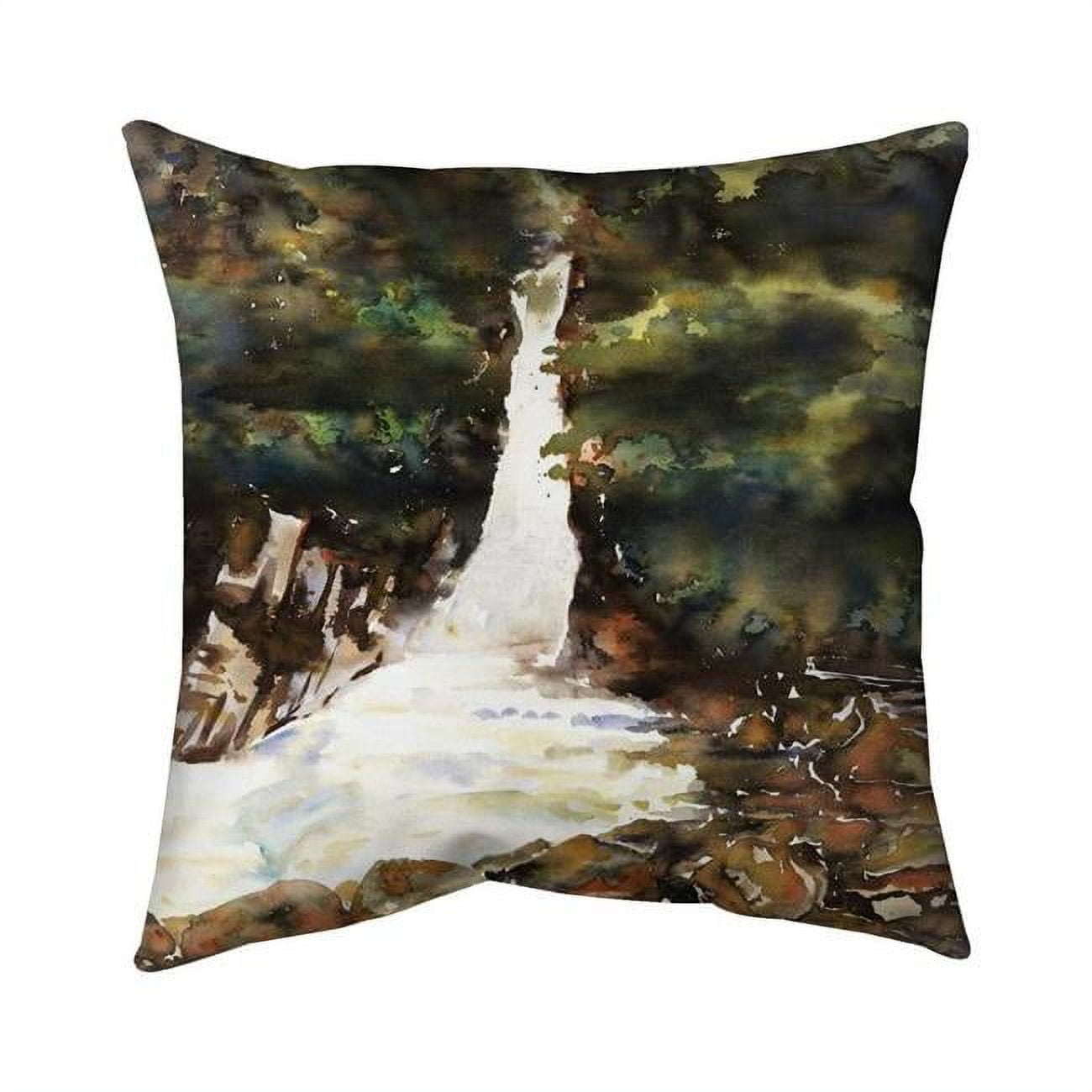 26 x 26 in. Watercolor Waterfalls-Double Sided Print Indoor Pillow