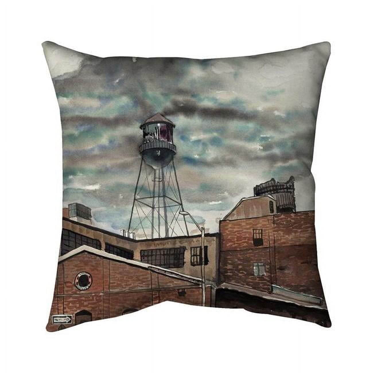 26 x 26 in. Water Tower In Williamsburg-Double Sided Print Indoor Pillow
