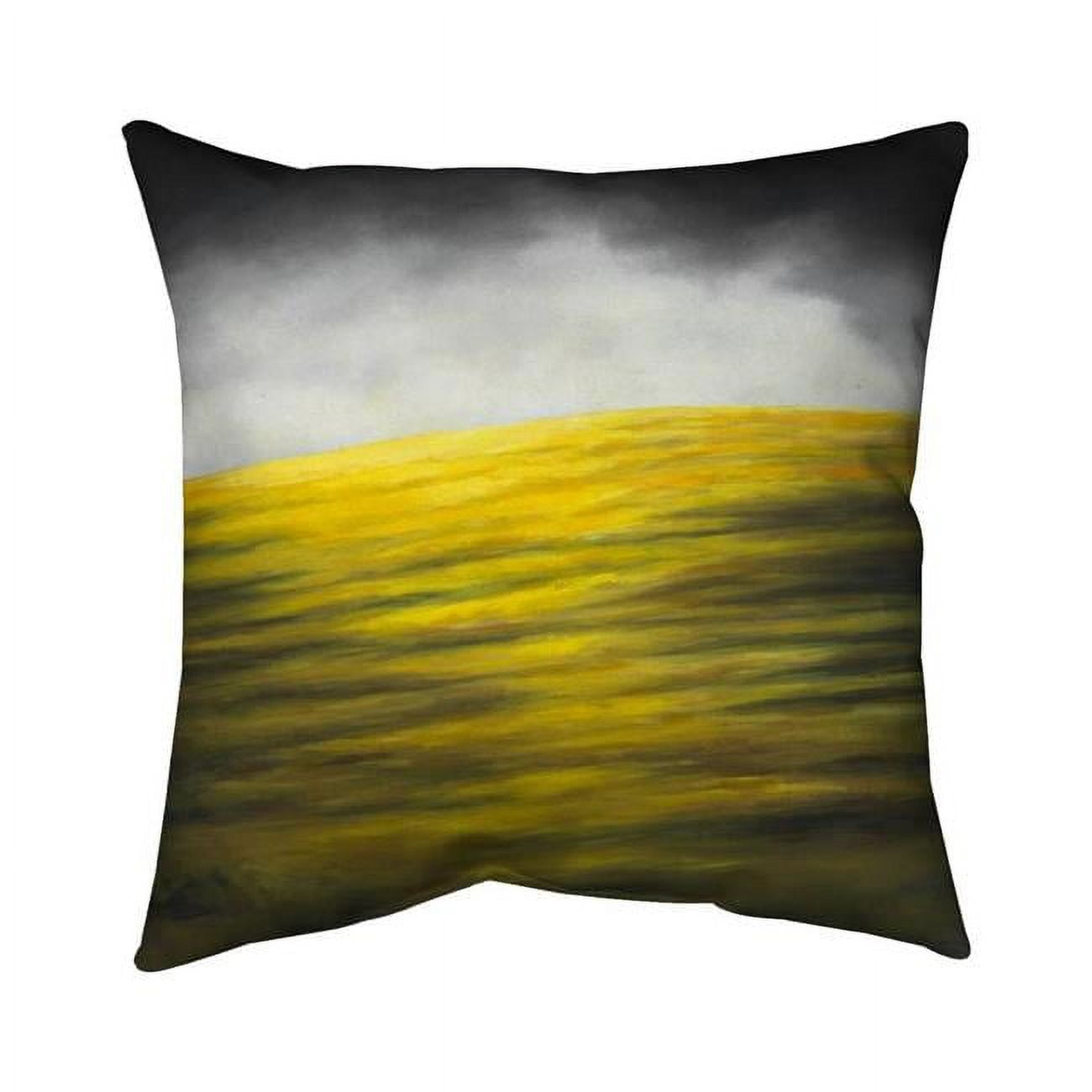 26 x 26 in. Yellow Hill-Double Sided Print Indoor Pillow