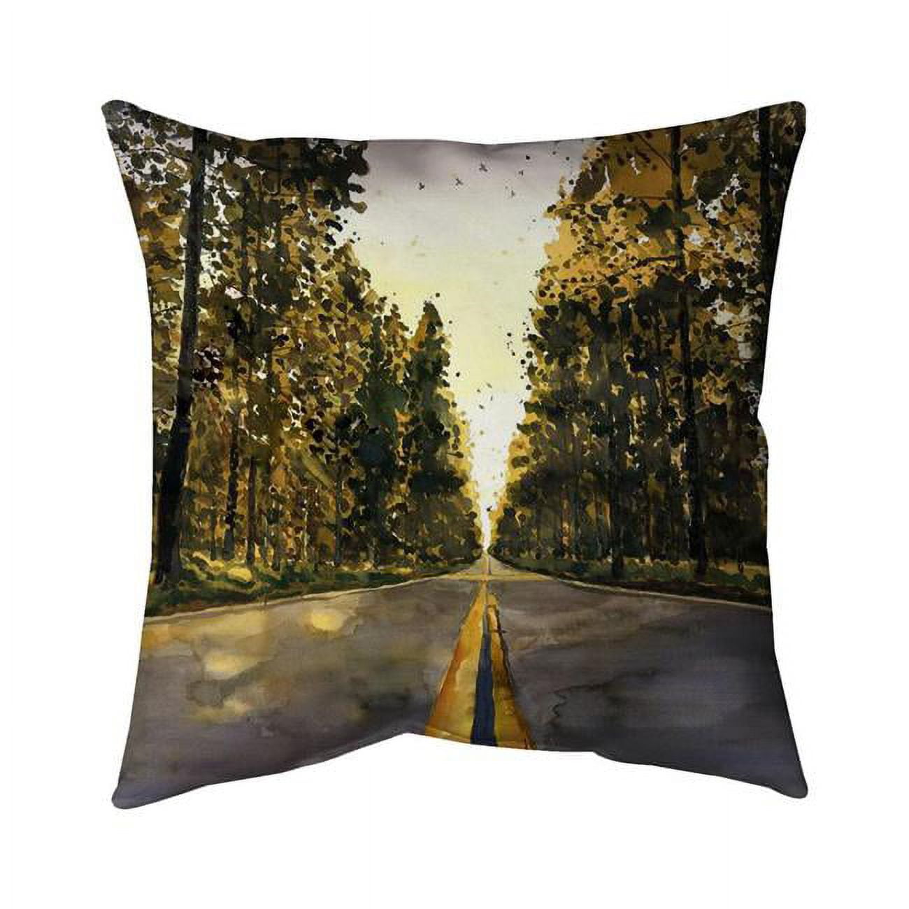 26 x 26 in. Long Road-Double Sided Print Indoor Pillow