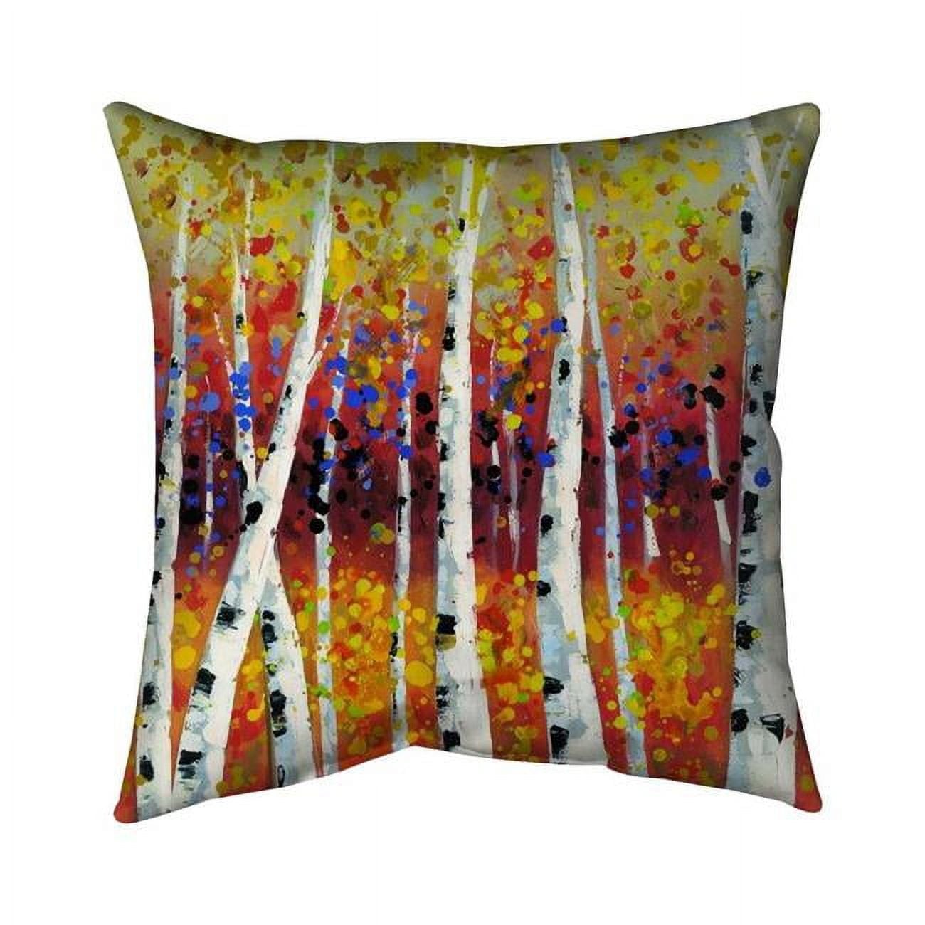 26 x 26 in. Colored Birches-Double Sided Print Indoor Pillow