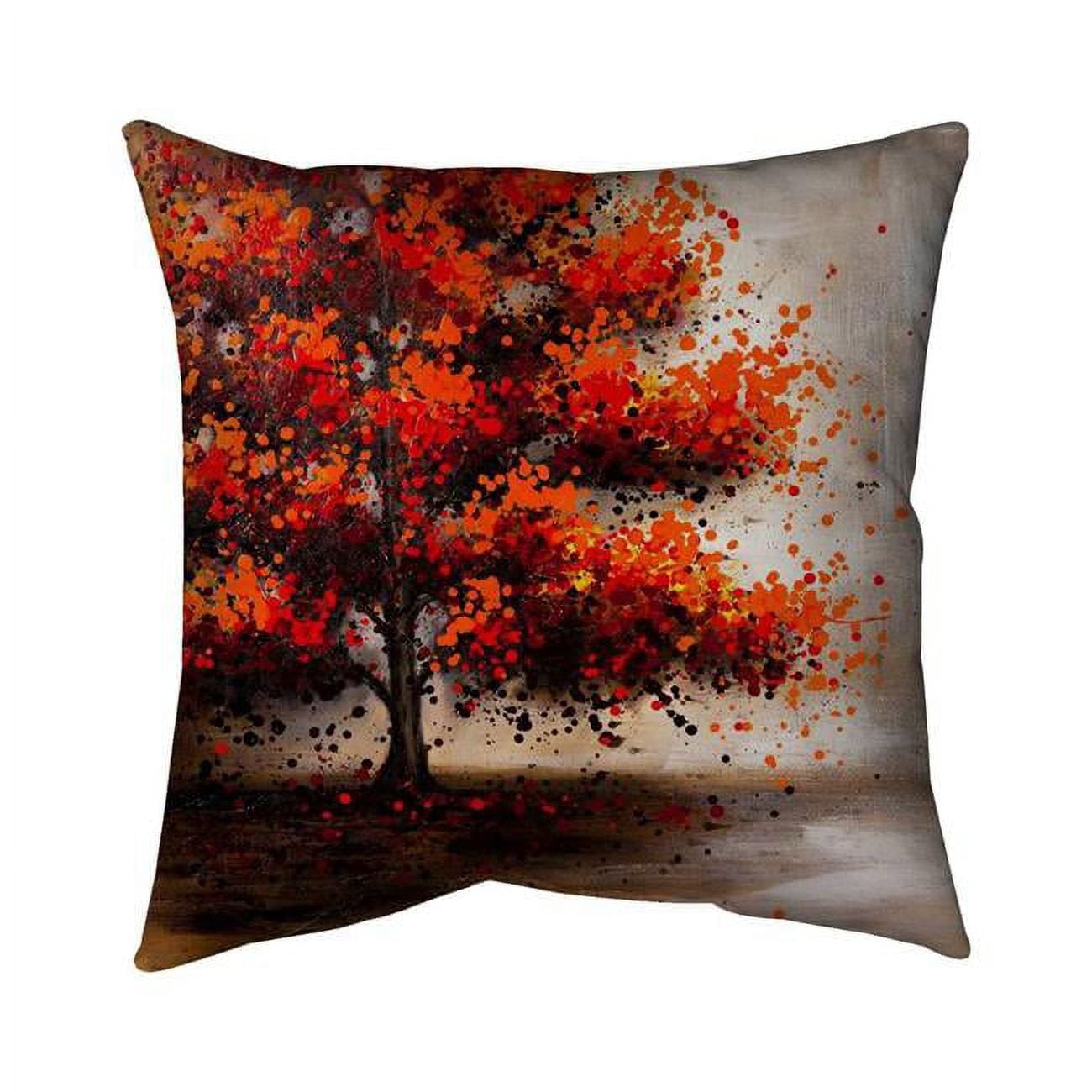 26 x 26 in. Tree with Dotted Leaves-Double Sided Print Indoor Pillow