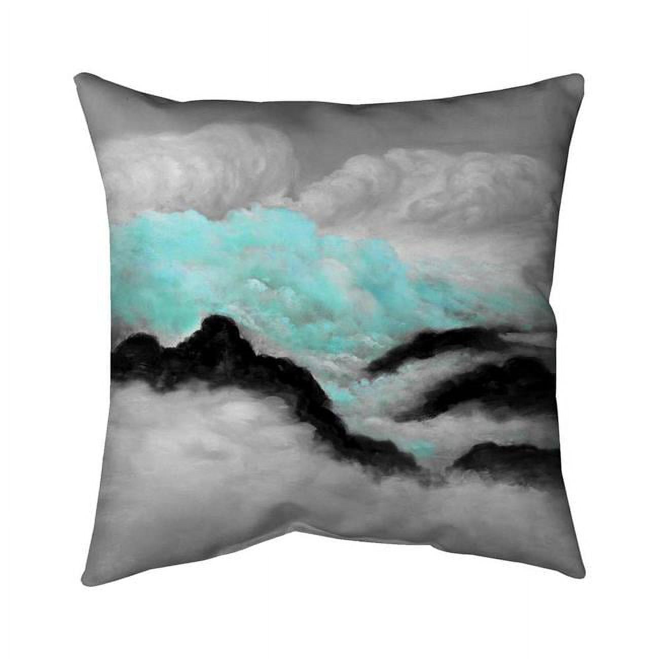 26 x 26 in. Grey & Blue Clouds-Double Sided Print Indoor Pillow
