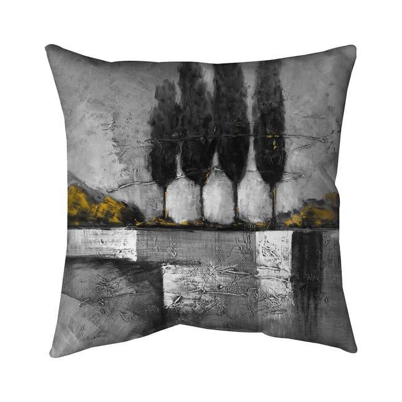 26 x 26 in. Industrial Lanscape with Trees-Double Sided Print Indoor Pillow