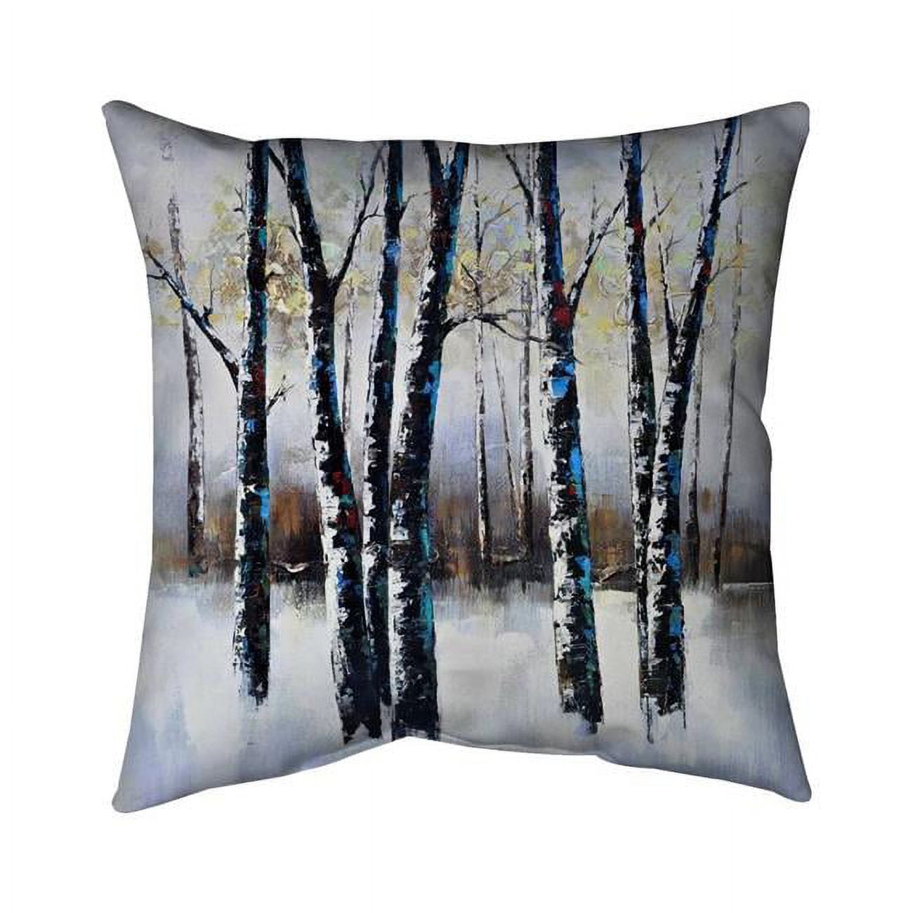 26 x 26 in. Frosted Trees-Double Sided Print Indoor Pillow