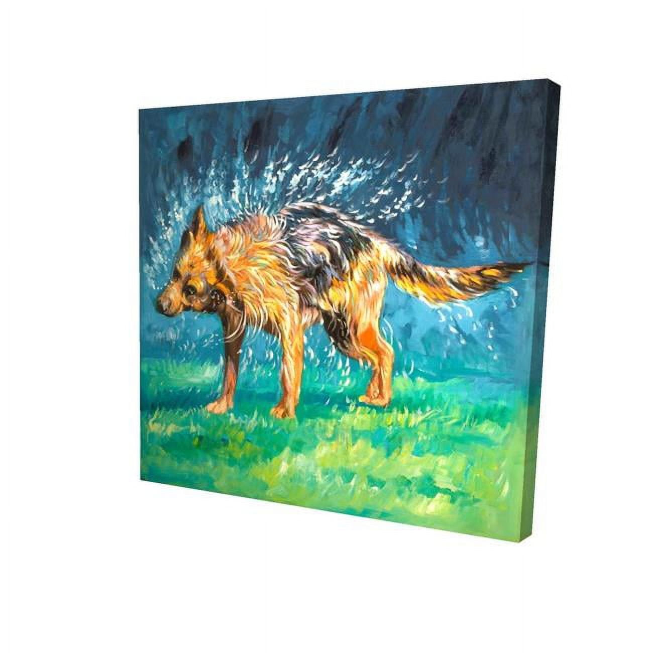 8 x 8 in. Spin-Dry Wet German Shepherd-Print on Canvas