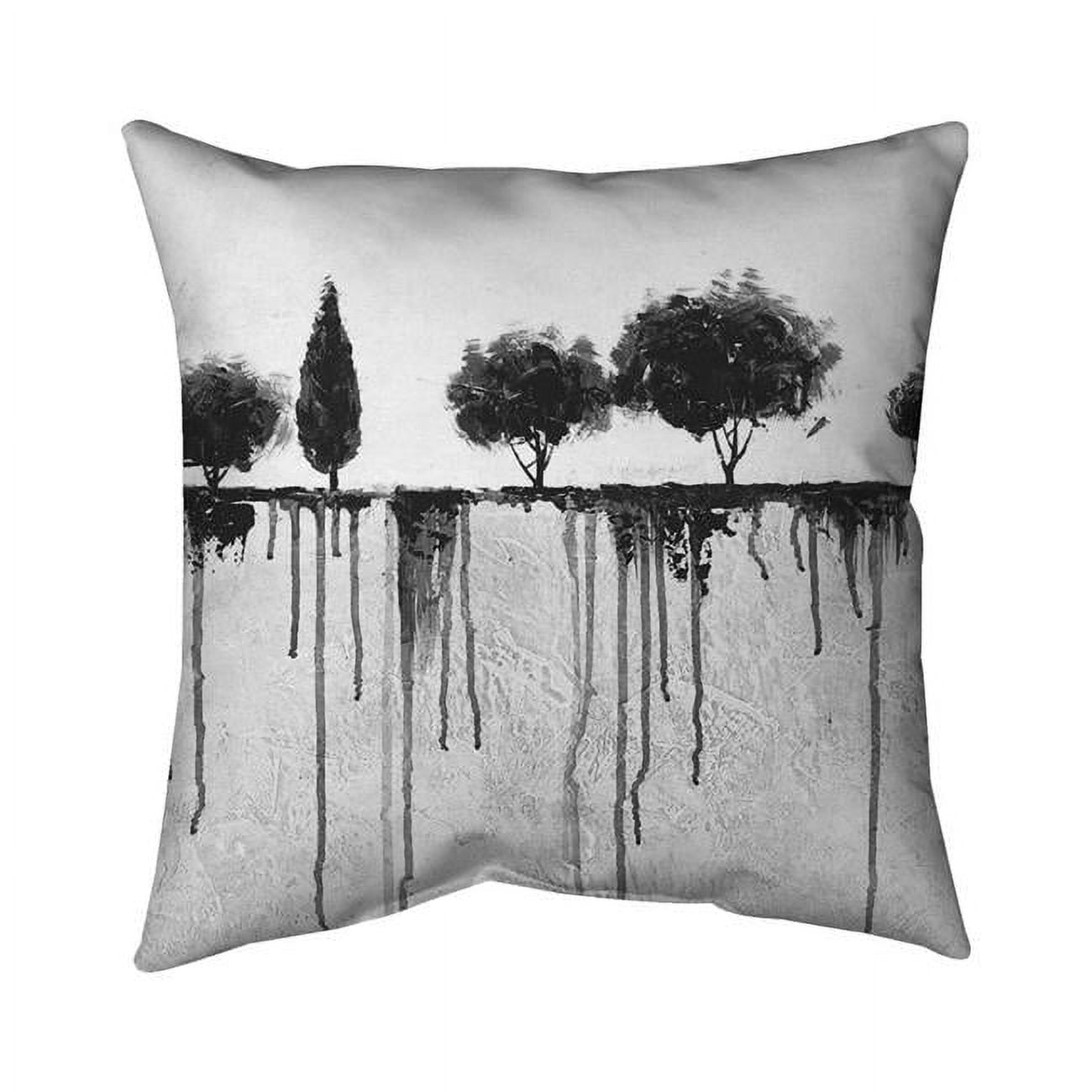 26 x 26 in. Ink Bleeding Trees-Double Sided Print Indoor Pillow