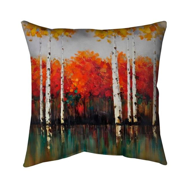 26 x 26 in. Birches by Fall-Double Sided Print Indoor Pillow