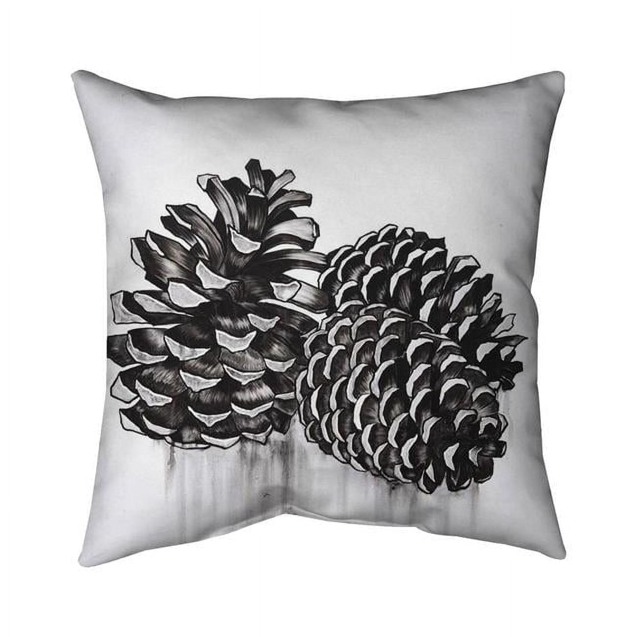 26 x 26 in. Three Small Pine Cones-Double Sided Print Indoor Pillow