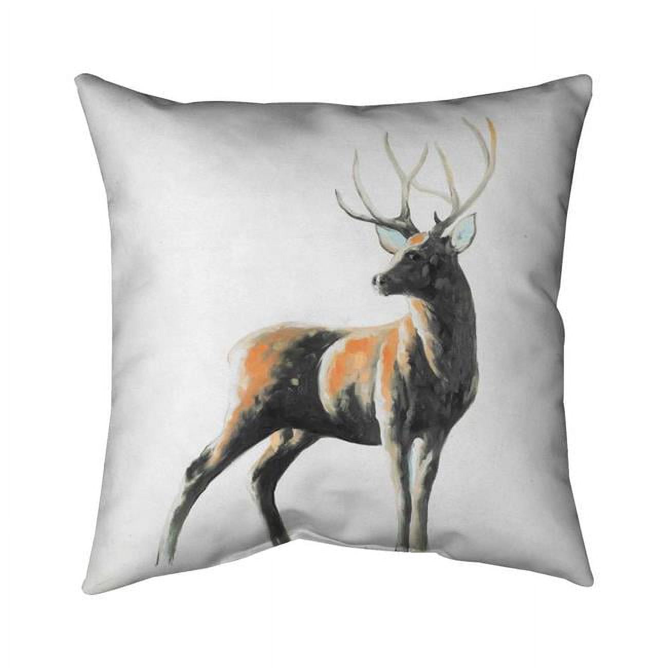 16 x 16 in. Abstract Deer-Double Sided Print Outdoor Pillow Cover