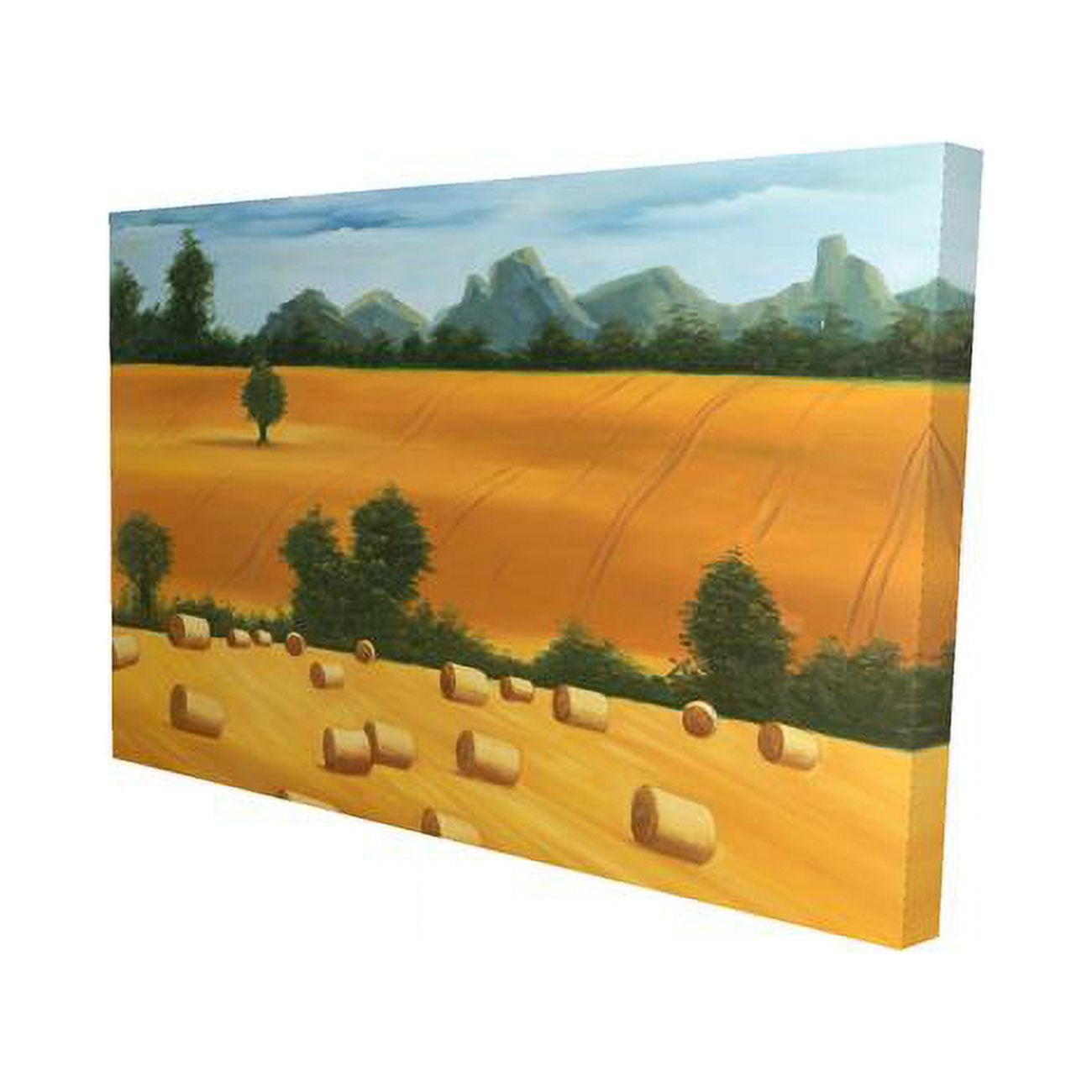 20 x 30 in. Hay Bale Fields-Print on Canvas