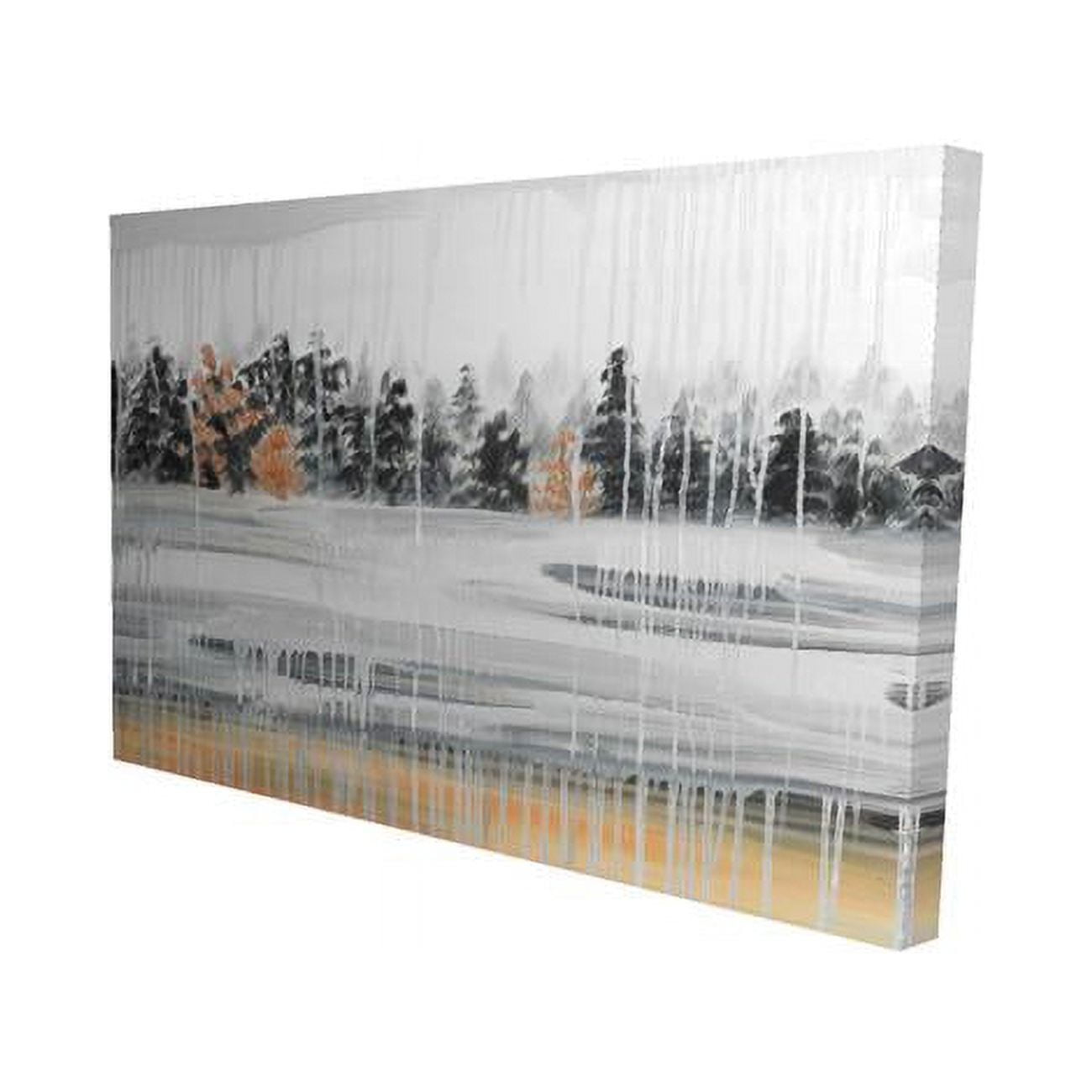 20 x 30 in. Winter Fir Landscape-Print on Canvas