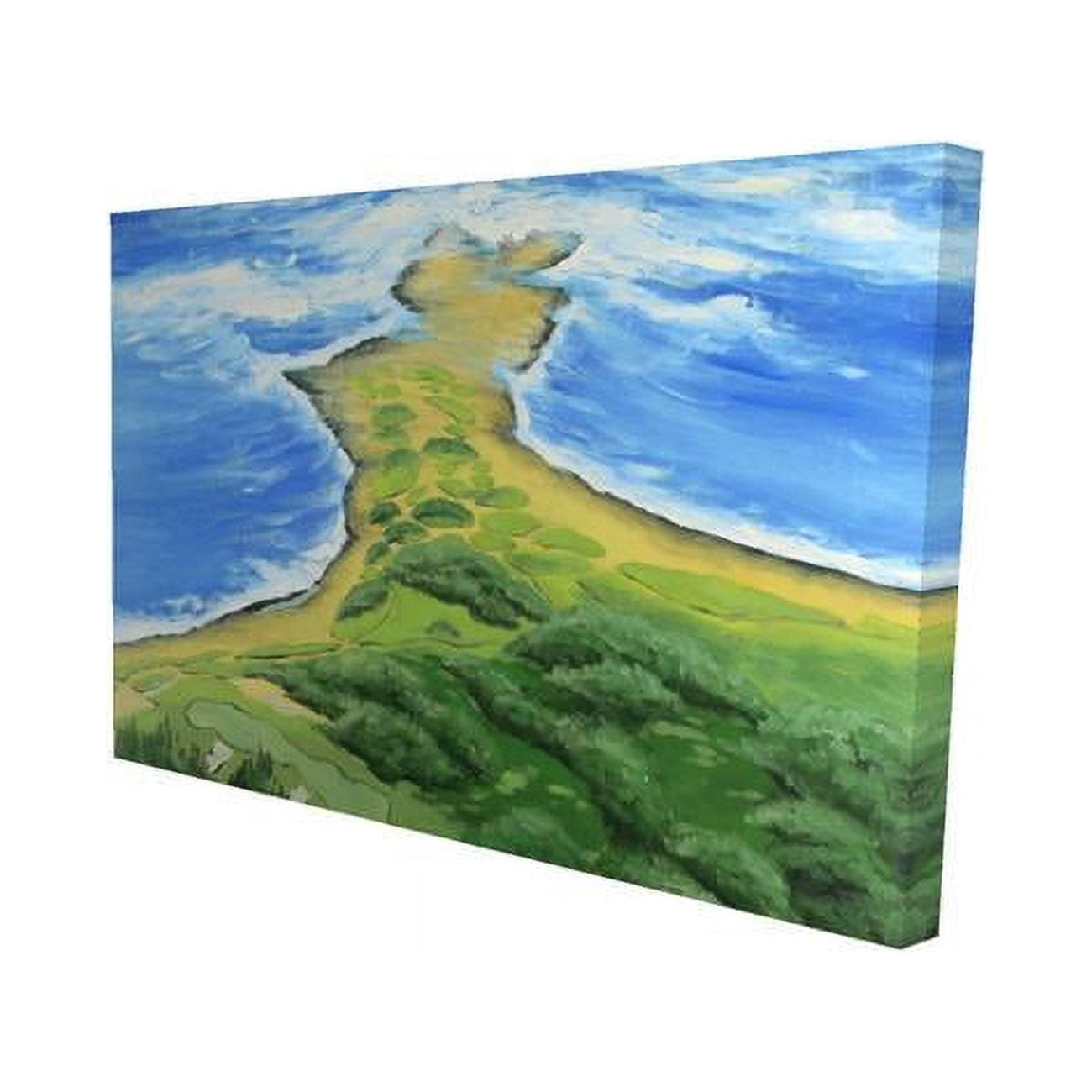 20 x 30 in. Golf Course on the Coast-Print on Canvas