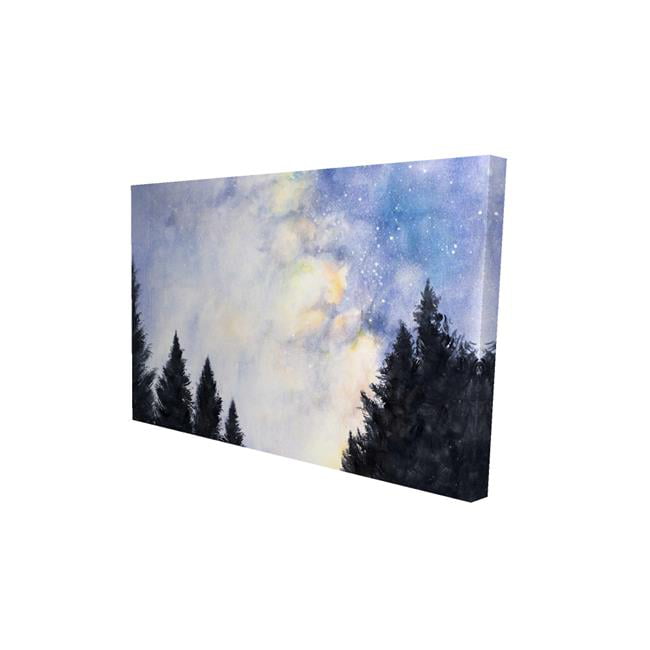 20 x 30 in. Starry Sky In Forest-Print on Canvas