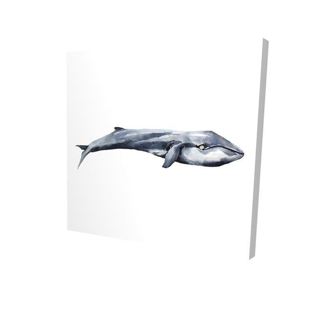 8 x 8 in. Watercolor Whale-Print on Canvas