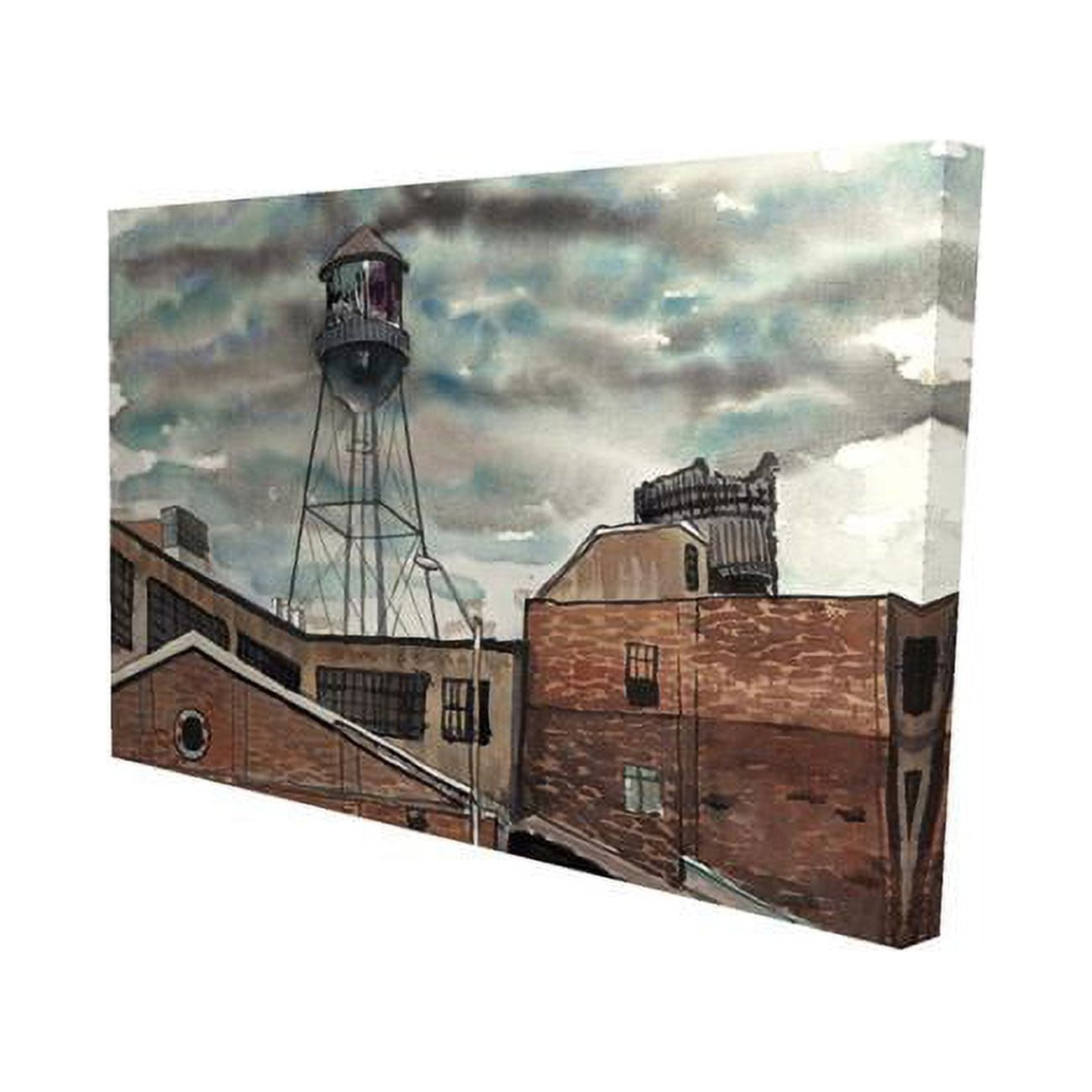20 x 30 in. Water Tower In Williamsburg-Print on Canvas