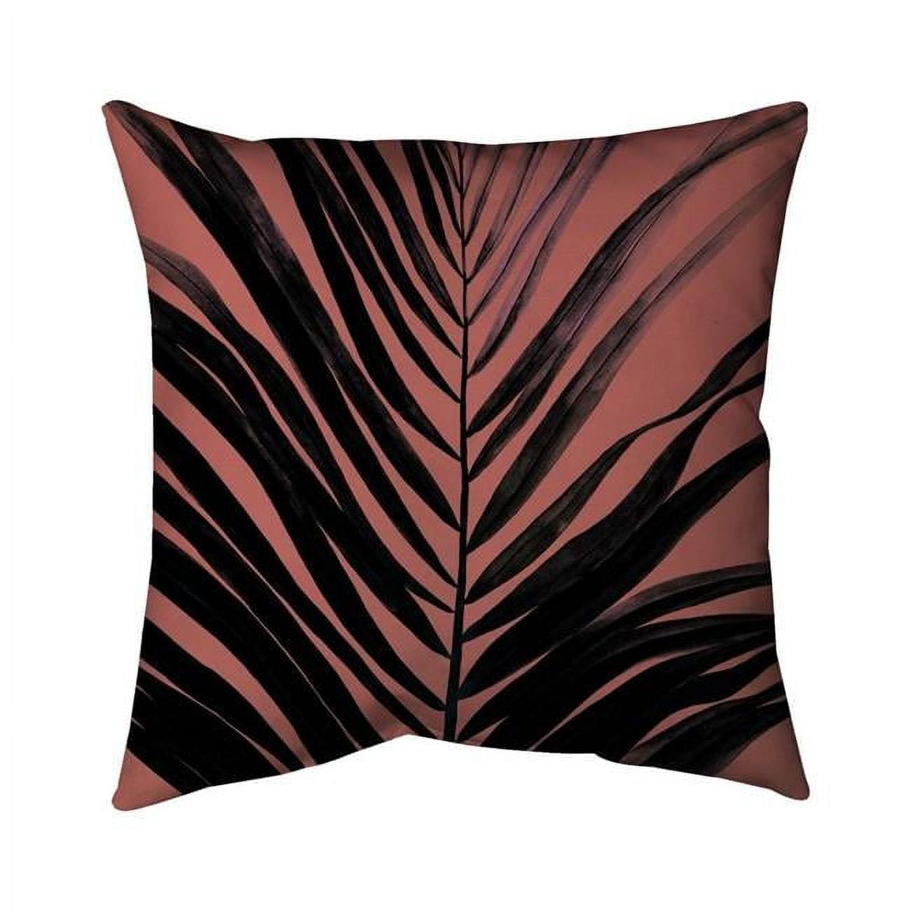 20 x 20 in. Coral Tropical Palm Leave-Double Sided Print Outdoor Pillow Cover