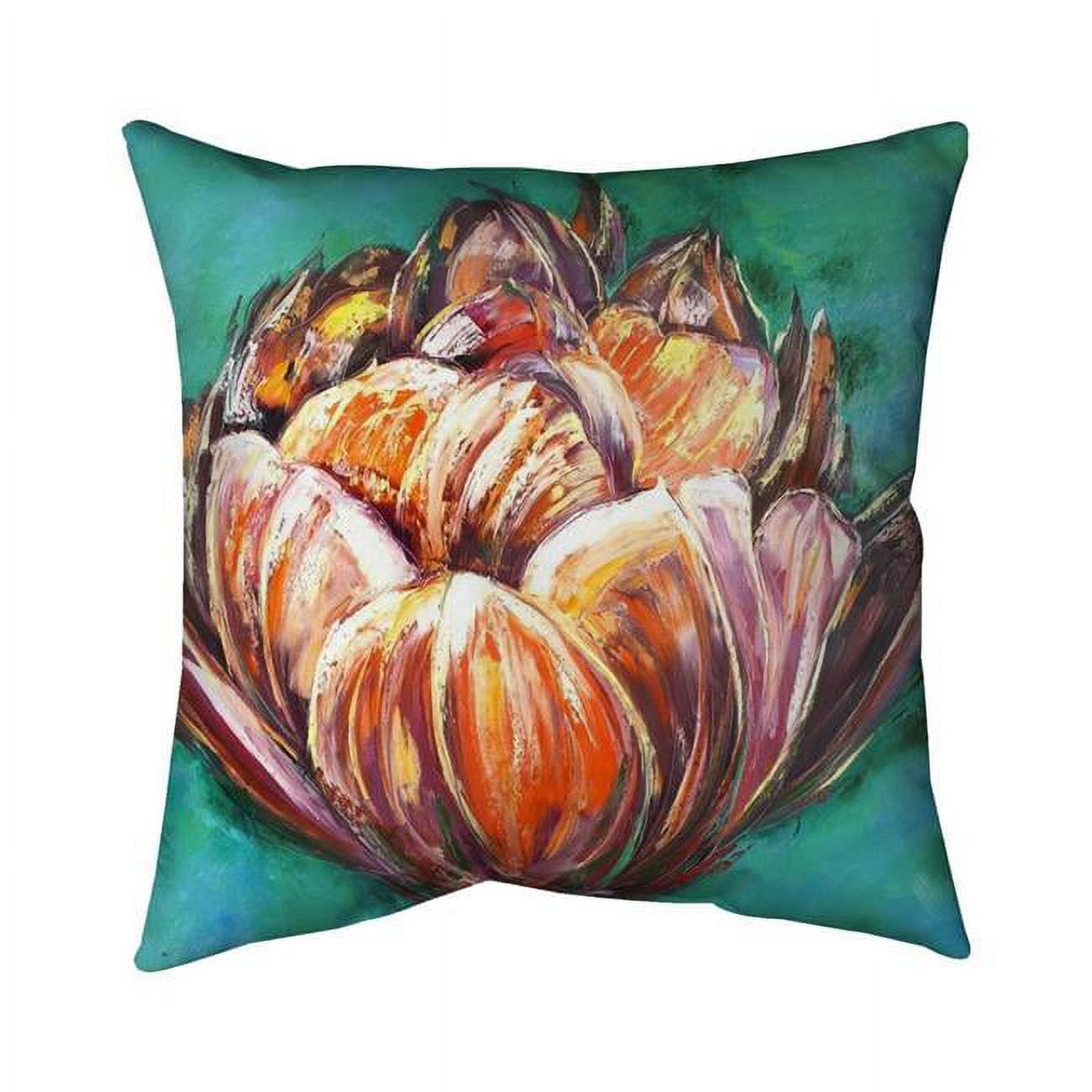 5542-2020-FL149 20 x 20 in. Abstract Double Tulips Flower-Double Sided Print Outdoor Pillow Cover