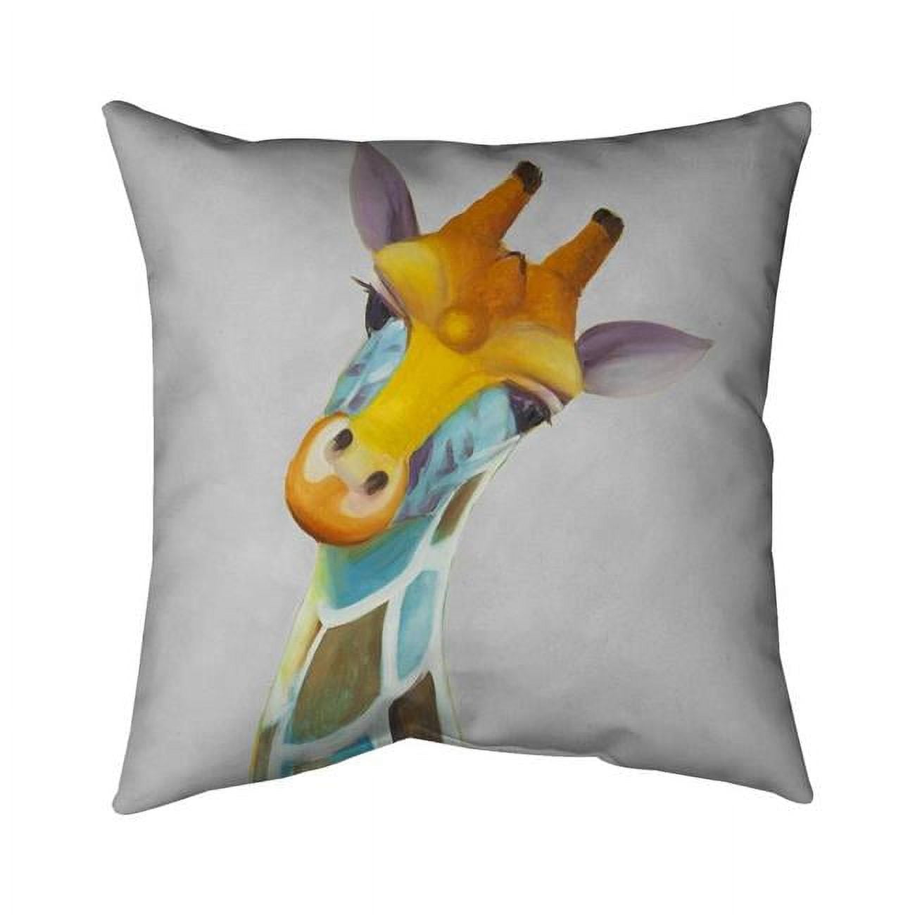 16 x 16 in. Colorful Giraffe-Double Sided Print Indoor Pillow Cover