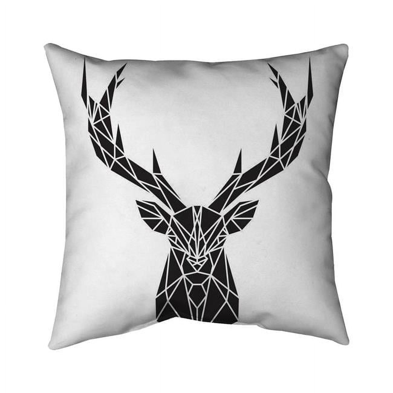 16 x 16 in. Geometric Deer Head-Double Sided Print Indoor Pillow Cover
