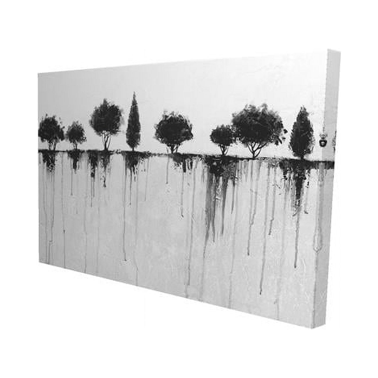 20 x 30 in. Abstract Black Trees-Print on Canvas