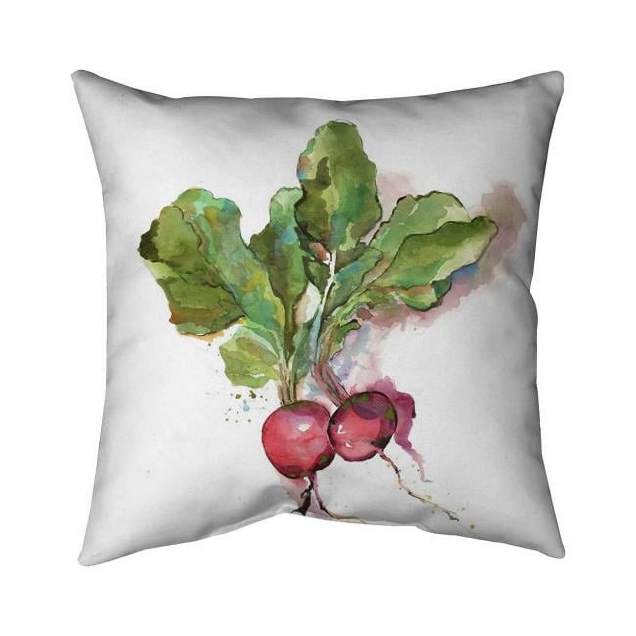 26 x 26 in. Watercolor Radish-Double Sided Print Indoor Pillow