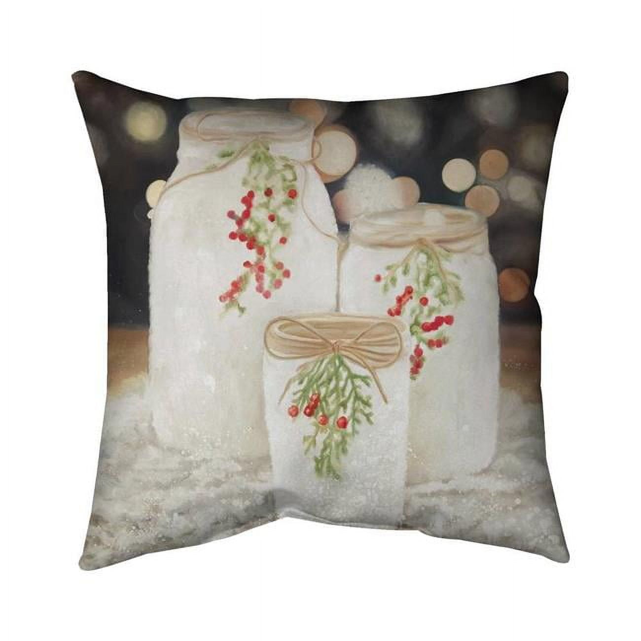 26 x 26 in. Christmas Candles-Double Sided Print Indoor Pillow