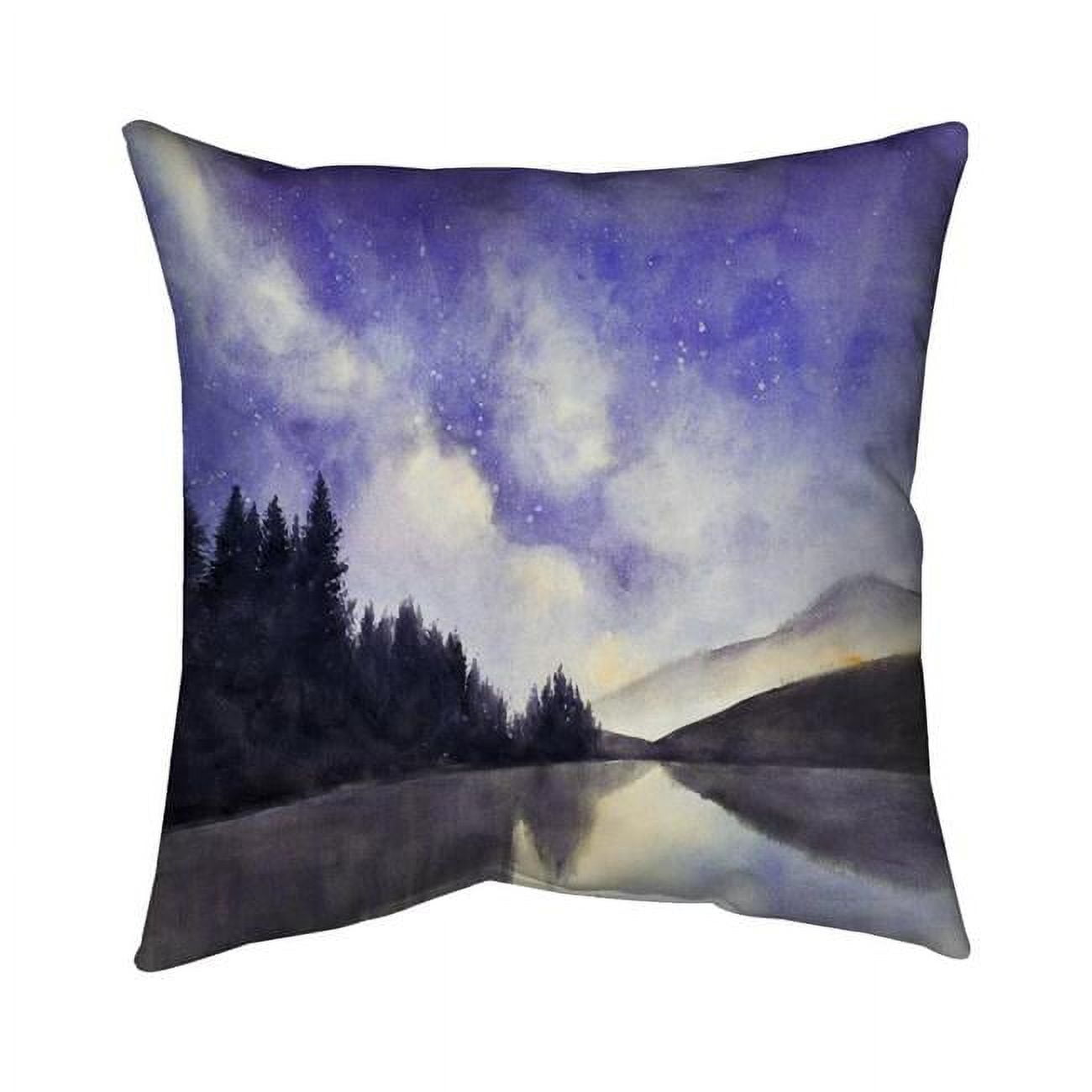 26 x 26 in. Starry View on the Lake-Double Sided Print Indoor Pillow